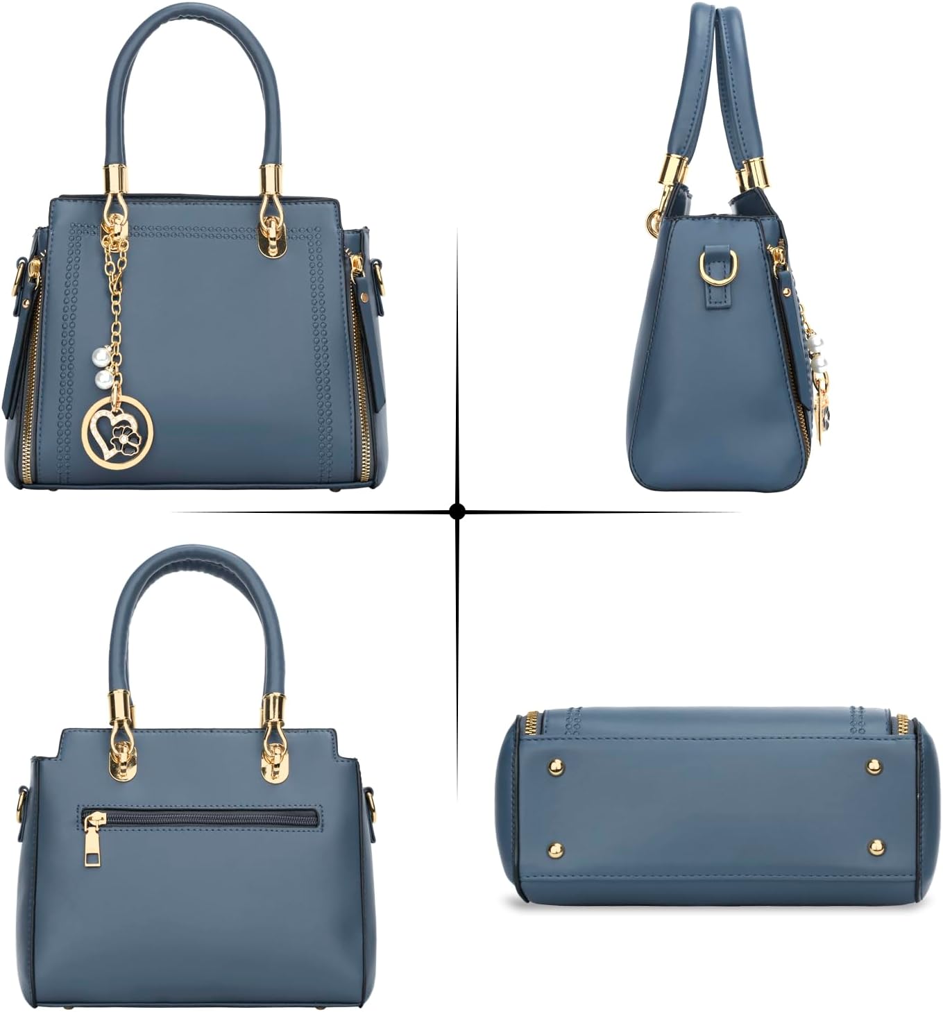 Vegan Leather Satchel Handbag