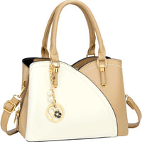 Triple-Compartment Satchel Handbag