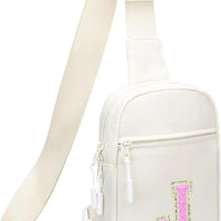 Girls Initial Sling Crossbody Bag