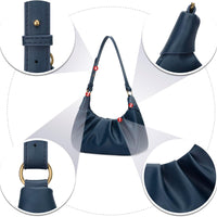 Crescent Ruched Shoulder Bag