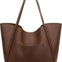 Large Vegan Leather Tote Bag