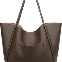 Large Vegan Leather Tote Bag