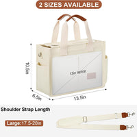 Large Canvas Tote Crossbody Bag
