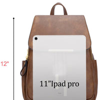 Quilted Leather Backpack Purse