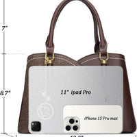 Triple-Compartment Satchel Handbag