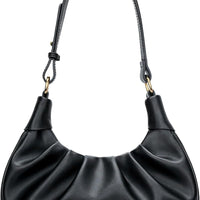 Crescent Ruched Shoulder Bag