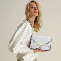 Faux Leather Envelope Clutch