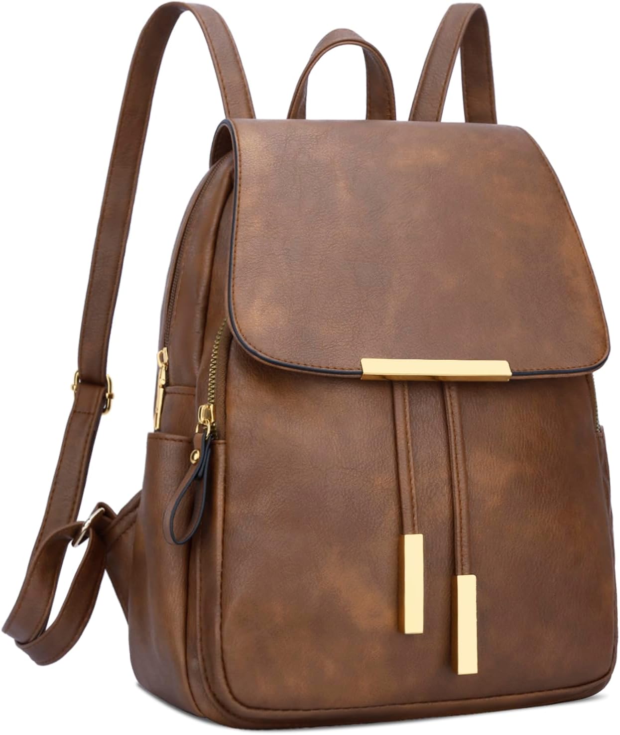 Quilted Leather Backpack Purse