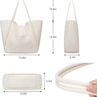 Large Vegan Leather Tote Bag