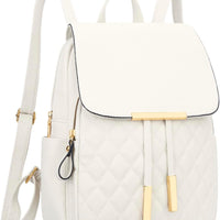 Quilted Leather Backpack Purse