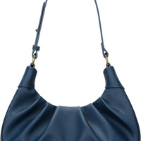 Crescent Ruched Shoulder Bag