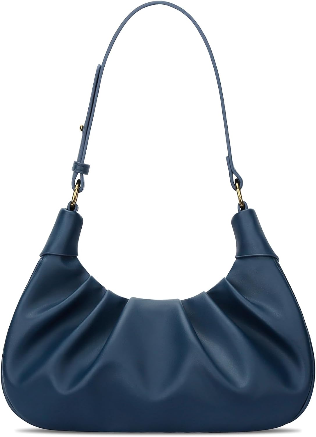 Crescent Ruched Shoulder Bag