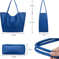 Large Vegan Leather Tote Bag