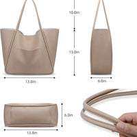 Large Vegan Leather Tote Bag