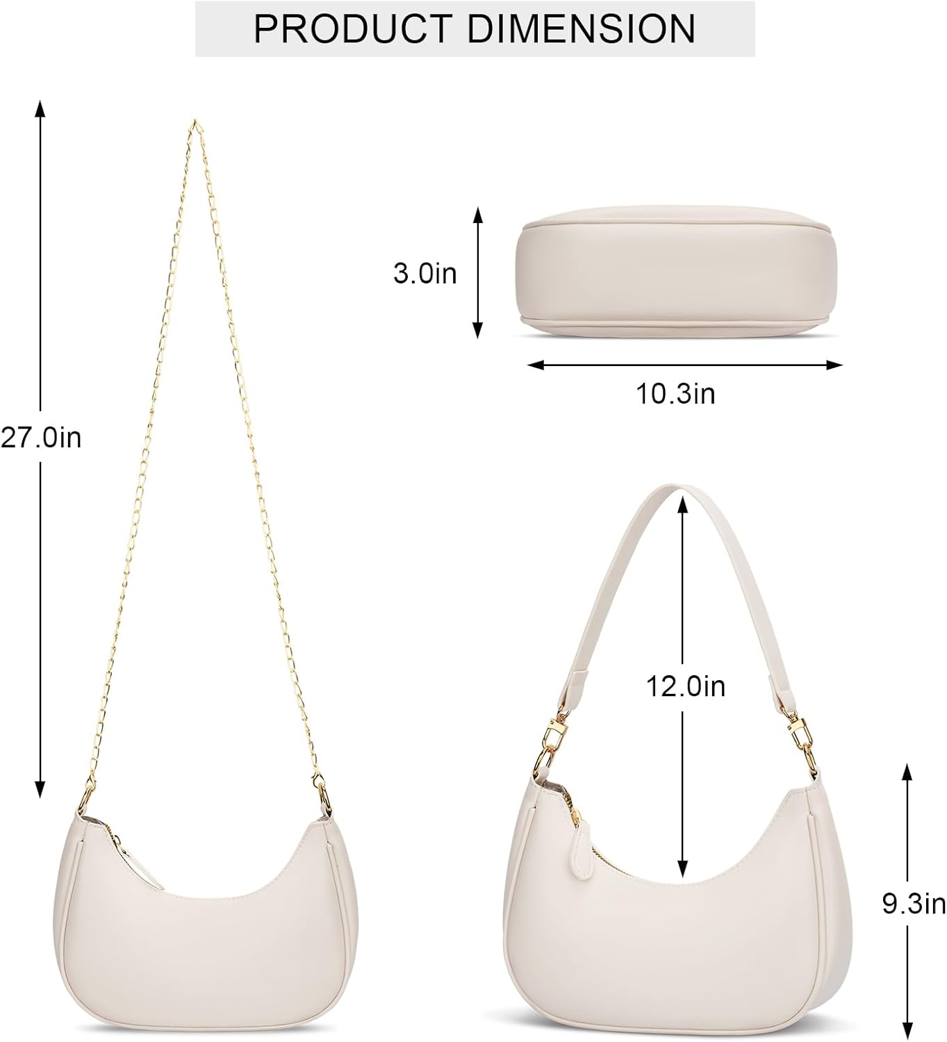 Small Crescent Shoulder Purse