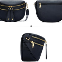 Trendy Leather Sling Crossbody Bag