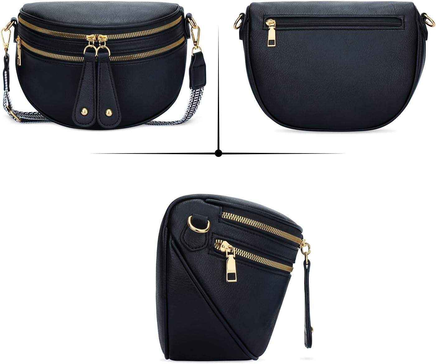 Trendy Leather Sling Crossbody Bag