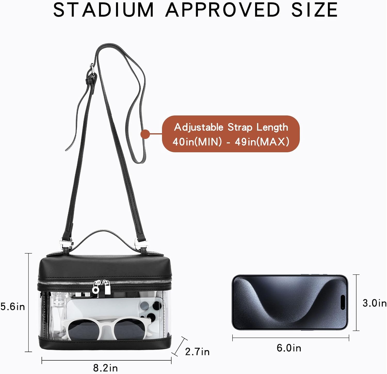 Clear Stadium Crossbody Purse
