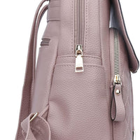 Quilted Leather Backpack Purse