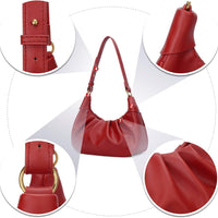 Crescent Ruched Shoulder Bag