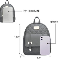 Quilted Mini Backpack Purse (White)