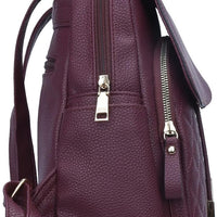 Quilted Leather Backpack Purse