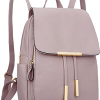 Quilted Leather Backpack Purse