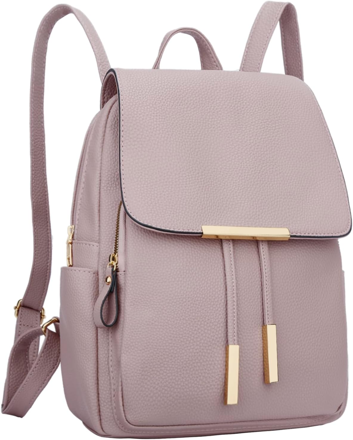 Quilted Leather Backpack Purse