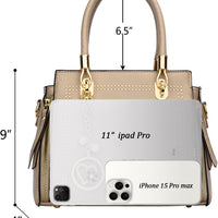 Vegan Leather Satchel Handbag