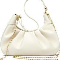 Crescent Ruched Shoulder Bag