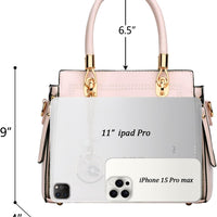 Vegan Leather Satchel Handbag