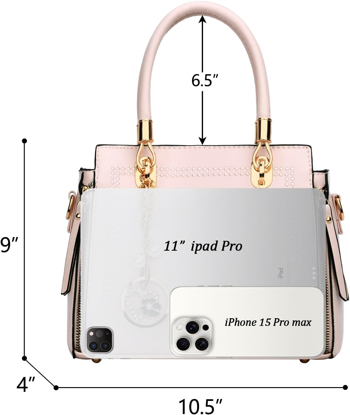 Vegan Leather Satchel Handbag