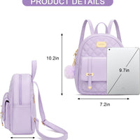 Quilted Mini Backpack Purse (White)