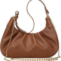 Crescent Ruched Shoulder Bag