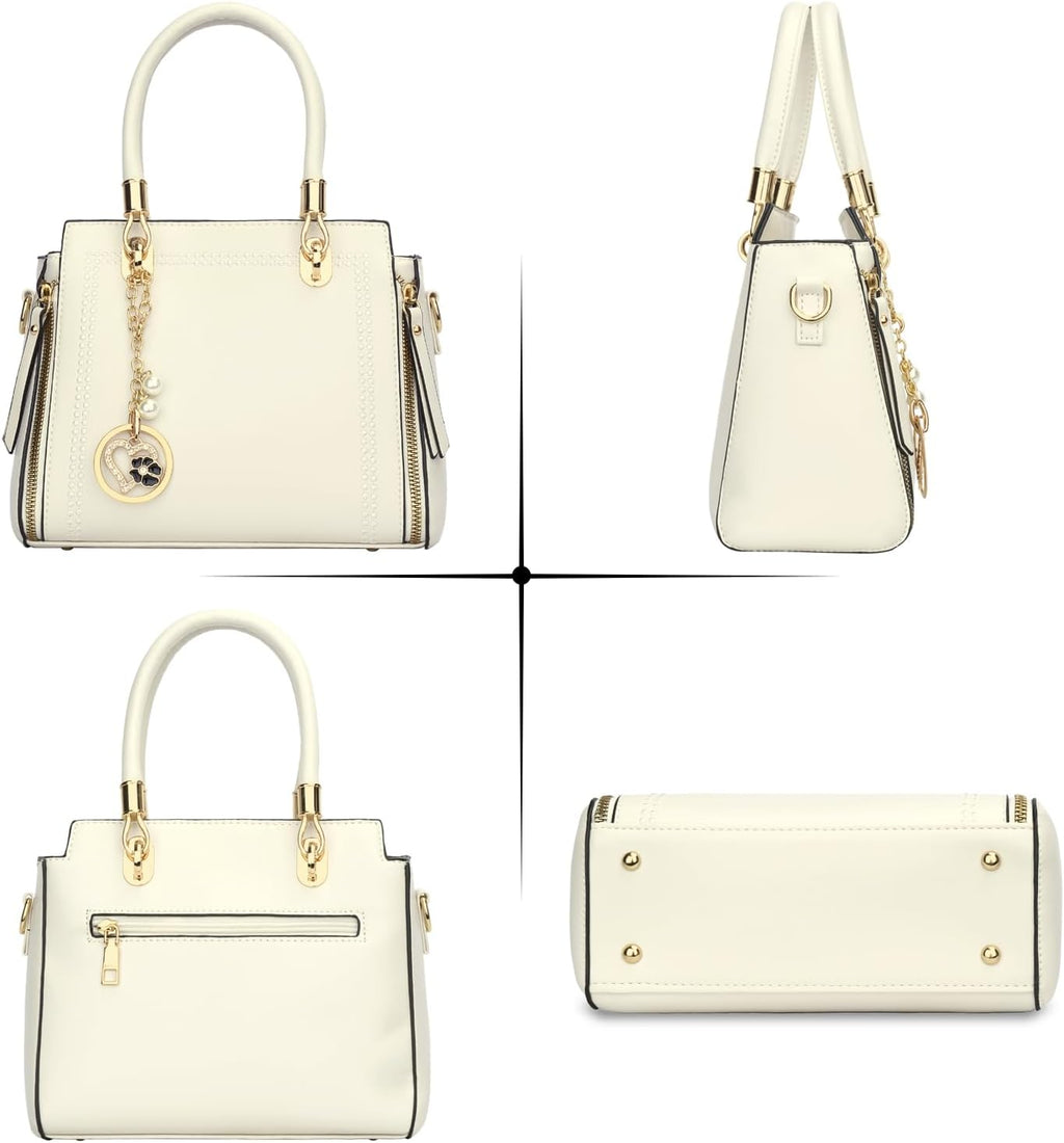 Vegan Leather Satchel Handbag