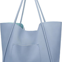 Large Vegan Leather Tote Bag