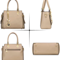 Vegan Leather Satchel Handbag