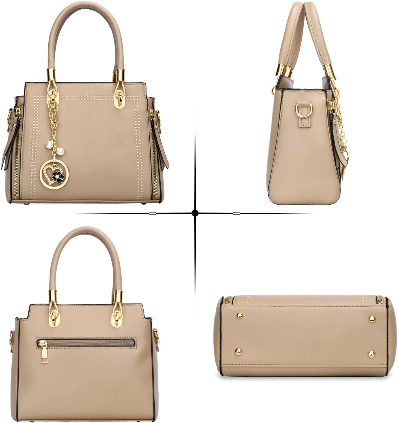 Vegan Leather Satchel Handbag