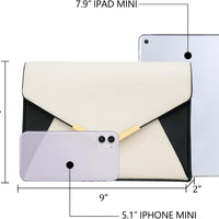 Faux Leather Envelope Clutch