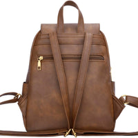 Quilted Leather Backpack Purse