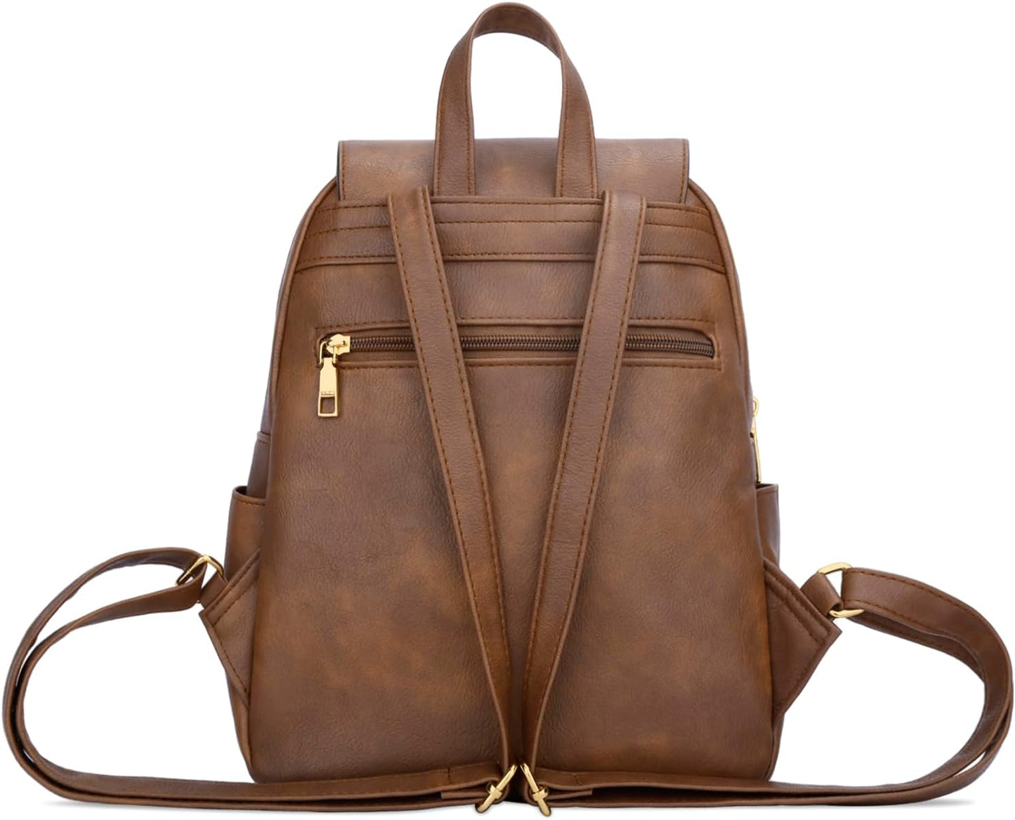 Quilted Leather Backpack Purse