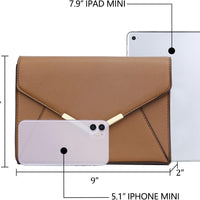Faux Leather Envelope Clutch