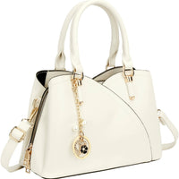 Triple-Compartment Satchel Handbag