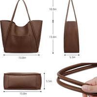 Large Vegan Leather Tote Bag