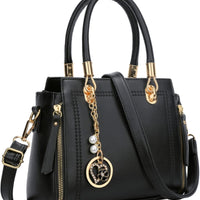 Vegan Leather Satchel Handbag