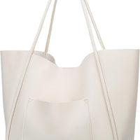 Large Vegan Leather Tote Bag