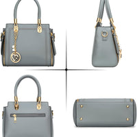 Vegan Leather Satchel Handbag