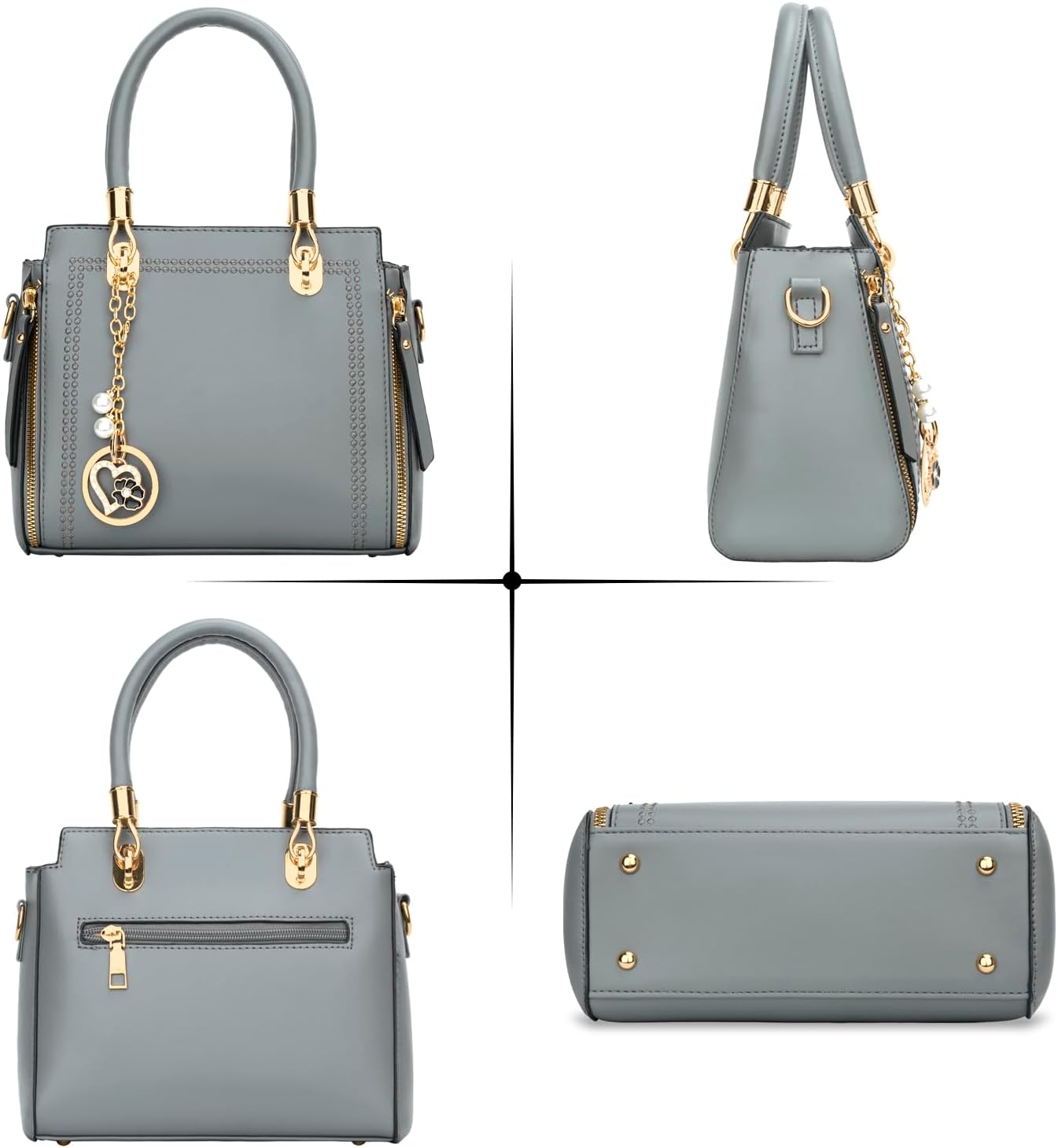 Vegan Leather Satchel Handbag