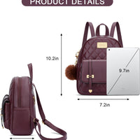 Quilted Mini Backpack Purse (White)