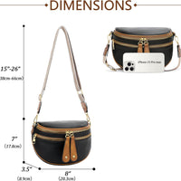 Trendy Leather Sling Crossbody Bag